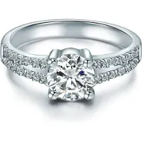 Trilani Ring - Sterling Silber Ring Zirkonia - Gr. 52 - in Silber - für Damen