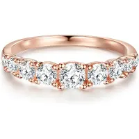 Trilani Ring - Sterling Silber Ring Zirkonia - Gr. 56 - in Gold - für Damen