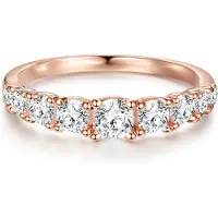 Trilani Ring - Sterling Silber Ring Zirkonia - Gr. 54 - in Gold - für Damen