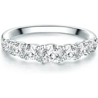 Trilani Ring - Sterling Silber Ring Zirkonia - Gr. 52 - in Silber - für Damen