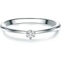 Trilani Ring - Sterling Silber Ring Zirkonia - Gr. 56 - in Silber - für Damen