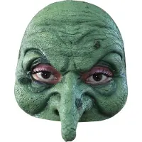 Partychimp Grüne Hexenmaske