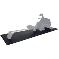 Tunturi Rudertrainermatte - Bodenschutzmatte - 227 x 90 x 0,4 cm - Schwarz
