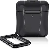 Itskins , Spectrum Solid verstärktes AirPods-Gehäuse, Schwarz