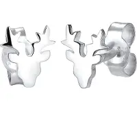 Elli Ohrringe 925 Sterling Silber Hirsch, Trachtenschmuck in Silber | Gr.: onesize