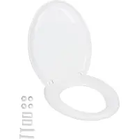 Bath & Shower Toilettendeckel, WC Sitz mit Soft Close, Toilettensitz Einfach zu säubern, Oval weiß