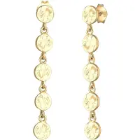 Elli Ohrringe Hänger Plättchen Antik Trend Blogger 925 Silber Elli Gold