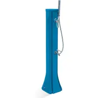 JILONG 26x29x120cm Happy Go Formidra 23L HD Polyethylen Solar Outdoor Dusche - Abnehmbare Handbrause, Mischbatterie und Fußspülung