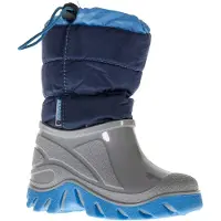 Winter-Grip Schneestiefel Welly Walker Marinblau Grau Kinder-Schuhgröße 28 - 29