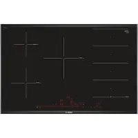 Bosch Serie 8 PXV875DC1E, Schwarz, Integriert, 80 cm, Zonen-Induktionskochfeld, Glaskeramik, 5 Zone(n)