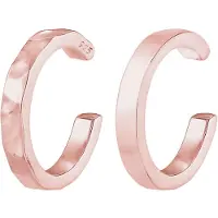 Elli Ohrringe Earcuff Klemme 2Er Set Geo-Organic Look 925 Silber Elli Rosegold