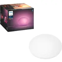 Philips Flourish LED-Tischleuchte, RGBW - Hue Hue, Hue, dimmbar, Weiß, für Wohnzimmer, Glas, Modern