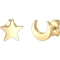 Elli Ohrringe Basic Trend Astro Sterne Halbmond 925 Silber Elli Gold