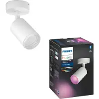 Philips White and Color ambiance Fugato Einzelspot weiß, Intelligente Deckenbeleuchtung, Bluetooth/Zigbee, Weiß, LED, Metall, GU10