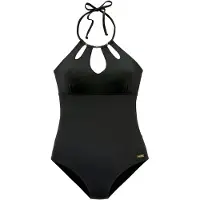 LASCANA Badeanzug "Italy", Damen, Gr. 34, N-Gr, schwarz, Microfaser, Microfaser, Polyamid, unifarben, Badeanzüge Badeanzug, mit modischen Cut-Outs, Topseller