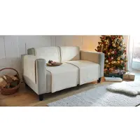 Ibena Plaid Fano Woll-Weiß-50 x 200 cm