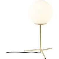 QAZQA Art Deco Tischlampe Messing mit Opalglas 45,5 cm - Pallon