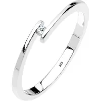 Elli DIAMONDS Ring Verlobungsring Solitär Diamant 0.015 Ct.925 Silber Elli DIAMONDS Silber