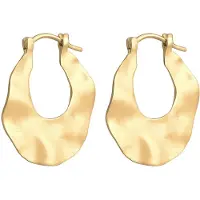 Elli Ohrringe 925 Sterling Silber Geo, Wellen in Gold | Gr.: onesize