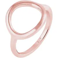 Elli Ring Kreis Rund Geo Statement 925 Sterling Silber Elli Rosegold