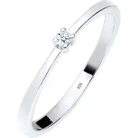 Elli DIAMONDS Ring 925 Sterling Silber Verlobungsring in Weiß | Gr.: 58