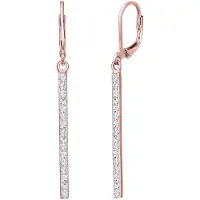 Elli Ohrringe Geo Stab Sparkling Kristalle 925 Silber Elli Rosegold