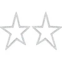 Elli Ohrringe Hänger Stern Kristalle 925 Silber Elli Silber