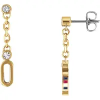 Tommy Hilfiger Gold plated earrings with crystals TH2780089
