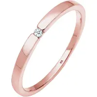 Elli DIAMONDS Ring 925 Sterling Silber Verlobungsring in Rosegold | Gr.: 58