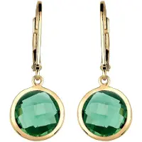 Elli Ohrringe Quarz Basic Stilvoll Elegant 925 Silber Vergoldet Elli Premium Grün