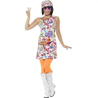 Smiffy 60er Jahre Groovy Hippie Chick