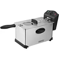 Camry Premium CR 4909, Heißluftfritteuse, 3 l, Einzelbild, Schwarz, Satinierter Stahl, Drehregler, Eigenständig
