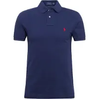 Ralph Lauren für Herren. 710795080007 Schmal geschnittenes Piqué-Poloshirt navy (M), Lässig, Baumwolle, Kurzarm, Marine