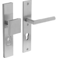 Intersteel Haustürbeschläge Vurano Kernzugsicherung PC 72mm gerade Edelstahl