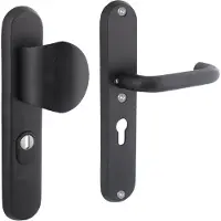 Intersteel Haustürbeschläge Vurano PC 55mm Kernzugschutz schwarz