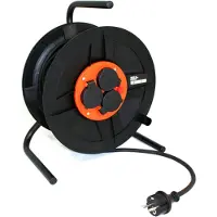 QwattPro Bm-300 Semi-Professionele Kabelhaspel 40 Mtr. 3G2,50 H07rn-F Zwarte Neopreenkabel (Nl)