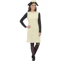 Smiffys Shaun Das Schaf Damenkleid - M Weiß M