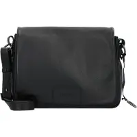 L.credi Leder Umhängetasche Eva Flapbag Black schwarz