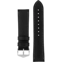 Hirsch 17920250-2-20 Uhren-Lederarmband Forest L 20 mm Schwarz