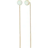 Elli Ohrringe Hänger Opal Trend Durchziehen Minimal 925 Silber Elli Gold