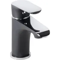 Wiesbaden Wasserhahn Tarma mit Bedienhebel von in Chrom, Schwarz- und Weiß-Chrom, Farbe:Schwarz