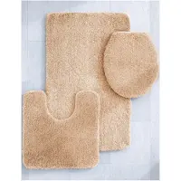 Kleine wolke Badematte "RELAX", rutschhemmend beschichtet, fußbodenheizungsgeeignet, Badteppich, Uni Farben, rechteckig, rund & als Set erhältlich