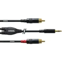 Cordial CFY 1.5 WCC, 2 x RCA, Männlich, 3.5mm, Männlich, 1,5 m, Schwarz