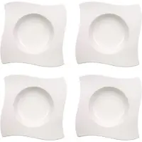 Villeroy & Boch Suppenteller "Suppenteller NewWave ø 24 cm 4er Set weiß"