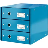 Leitz 3 Schubladen Click + Store, hoch, blau