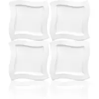 Villeroy & Boch Frühstücksteller "Frühstücksteller NewWave 24 x 24 cm 4er Set weiß"
