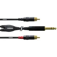 Cordial CFY-VCC 6,0 - Y-Adapterkabel, Klinkenstecker auf 2x Cinch, 6 m