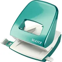 Leitz Bürolocher 5008 Wow, metallic-eisblau