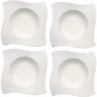 Villeroy & Boch Pastateller "Pastateller NewWave 28 x 28 cm 4er Set weiß"