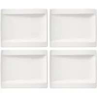 Villeroy & Boch Brotteller "Brotteller NewWave 18 x 15 cm 4er Set weiß"